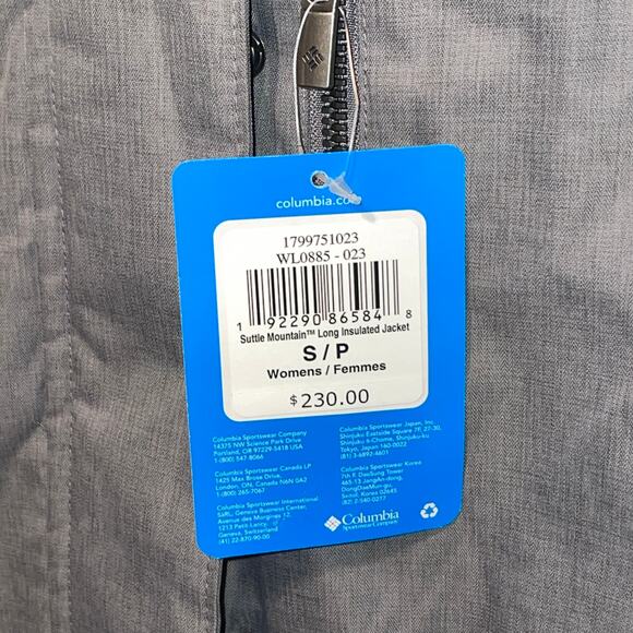 Columbia Women's Suttle Mountain Long Insulated Jacket Grey Coats S - Picture 4 of 10